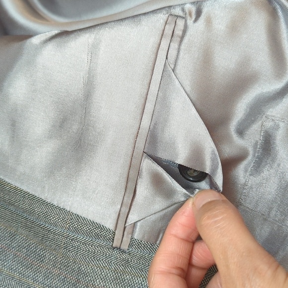 Ralph Lauren Wool Silk Blazer Gray 44R preppy Business casual academia work - Picture 7 of 9